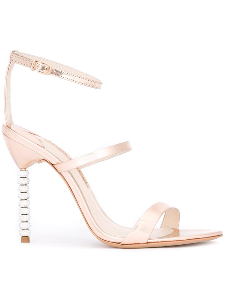Sophia Webster Embellished Heel Strappy Sandals - Metallic