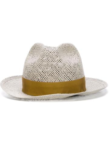 Super Duper Hats Contrast Strap Hat, Women's, Grey, Straw