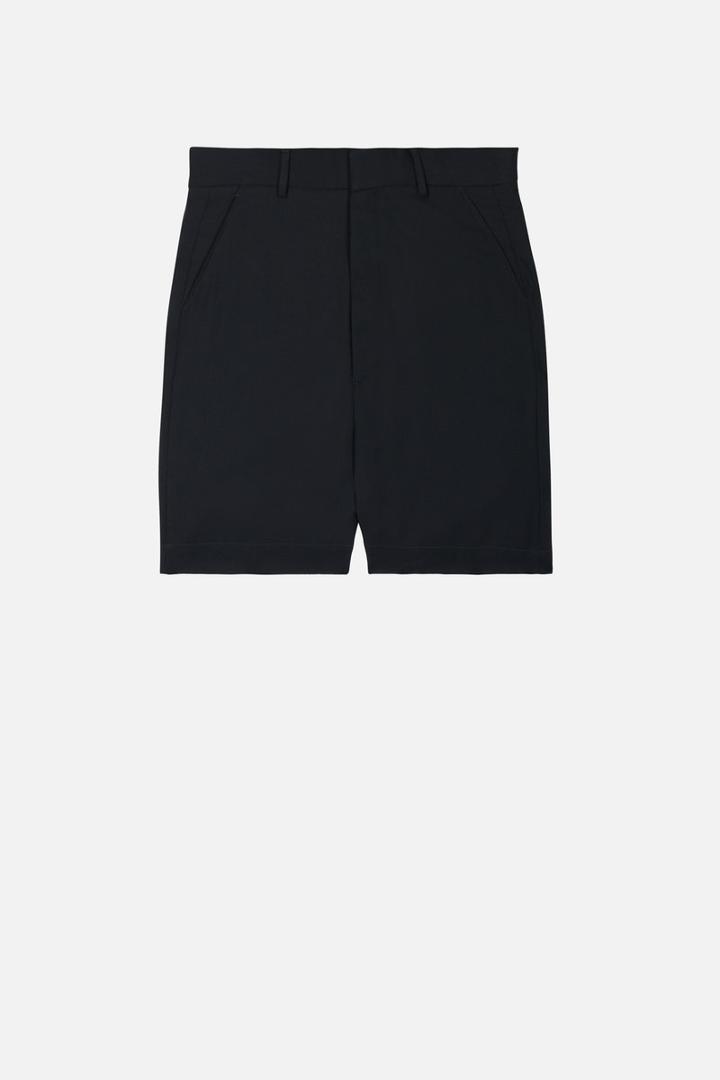 Ami Alexandre Mattiussi Large Bermuda Shorts, Men's, Size: 46, Black, Virgin Wool