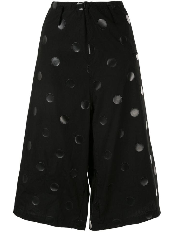 Y's Polka Dot Culottes - Black