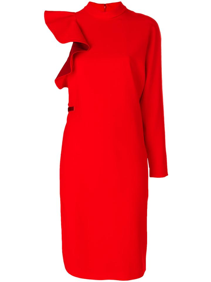 Givenchy Asymmetric Dress - Red