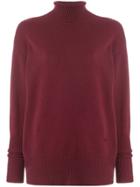 Victoria Beckham Oversized Roll Neck Jumper - Red