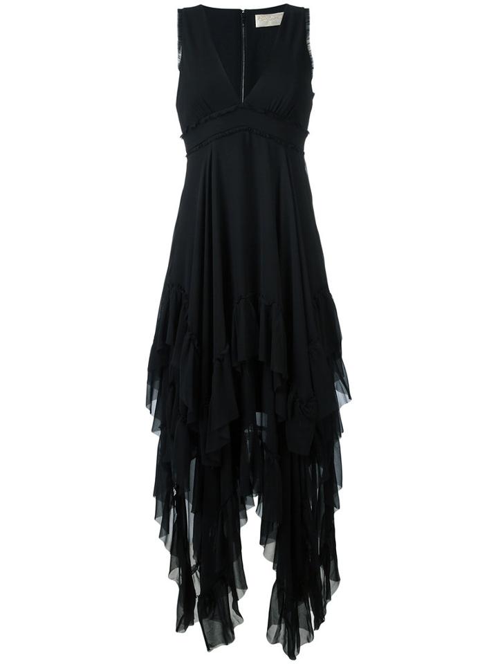 Alice+olivia - Asymmetric Pointy Dress - Women - Silk/spandex/elastane - 4, Women's, Black, Silk/spandex/elastane