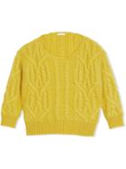 Burberry Kids Teen Cable Knit Sweater - Yellow