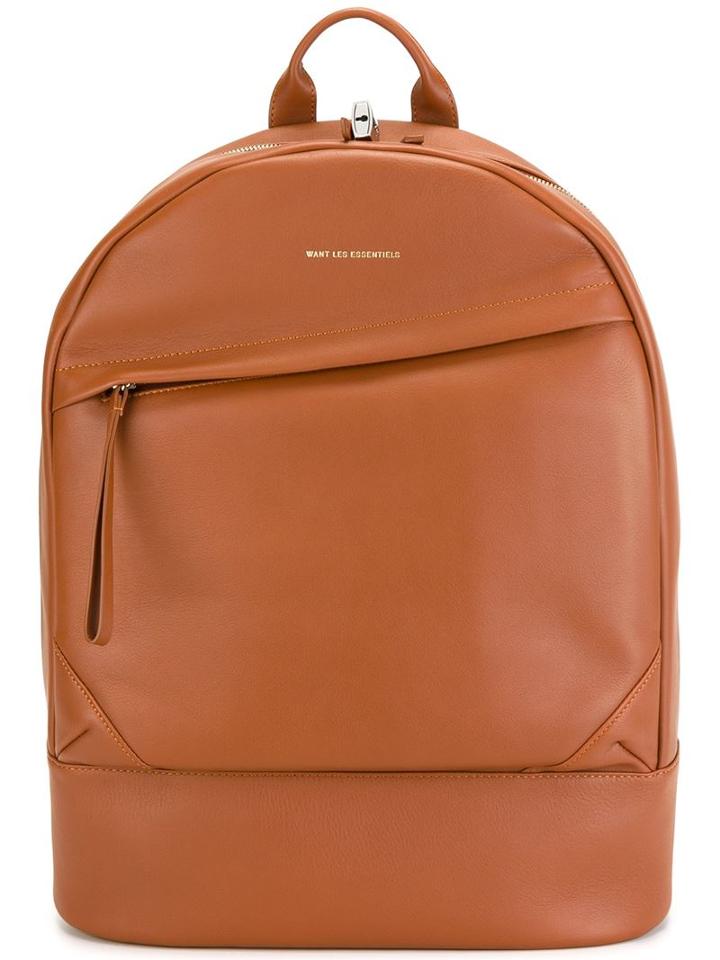 Want Les Essentiels De La Vie Kastrup Backpack, Brown, Leather