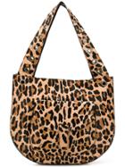 P.a.r.o.s.h. Leopard Large Shoulder Bag - Brown