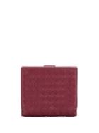 Bottega Veneta Woven Bi-fold Wallet - Red