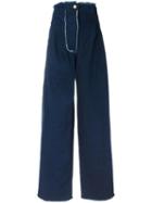 Natasha Zinko High-rise Wide-legged Jeans, Women's, Size: 36, Blue, Cotton
