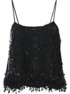 Ashish Sequin Dangles Camisole, Women's, Size: Xs, Black, Silk/sequin