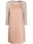 Paule Ka Tweed Panel Dress - Neutrals
