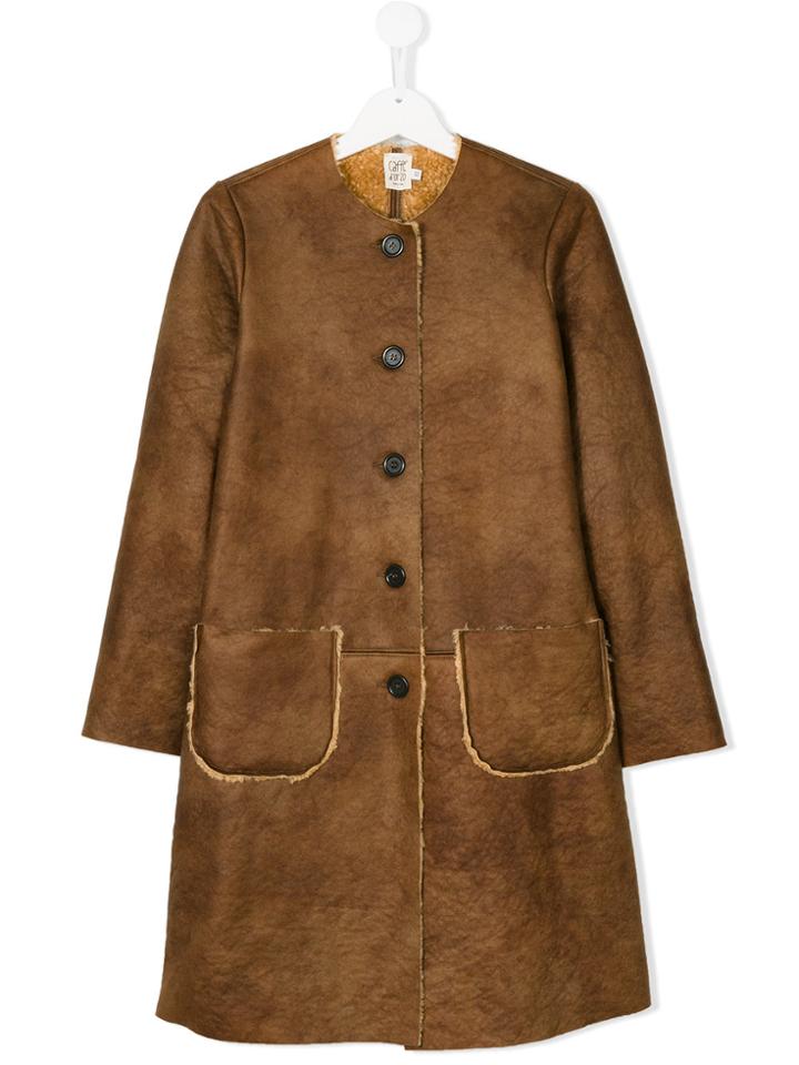 Caffe' D'orzo Single Breasted Coat - Brown