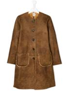 Caffe' D'orzo Single Breasted Coat - Brown