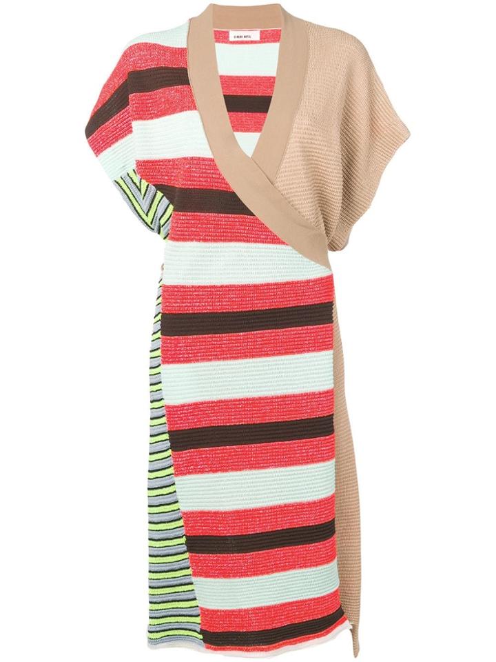 Circus Hotel Lurex Wrap Dress - Pink