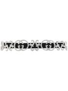 Gucci Crystal Interlocking G Headband - Black