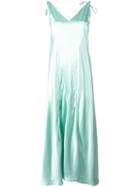 Attico V-neck Dress, Women's, Size: 42, Green, Acetate/viscose