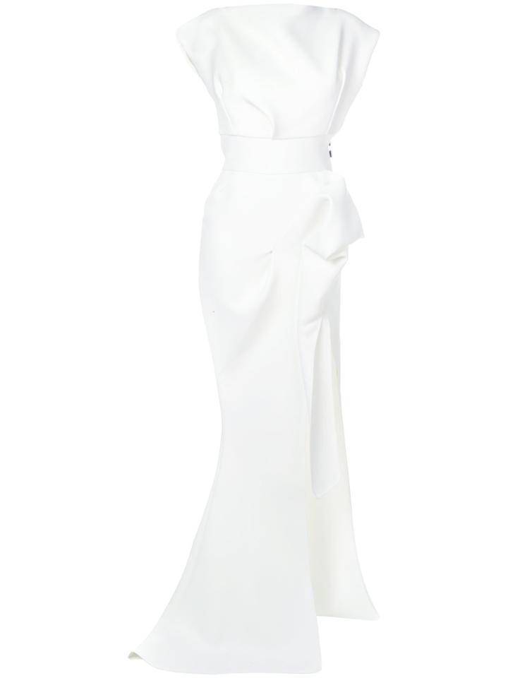 Maticevski Structured Side Slit Gown - White