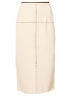 Vera Wang Stitching Details Skirt - Brown