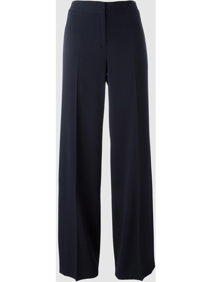 Dkny Wide Leg Trousers, Women's, Size: 38, Blue, Triacetate/polyester
