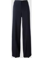 Dkny Wide Leg Trousers, Women's, Size: 38, Blue, Triacetate/polyester