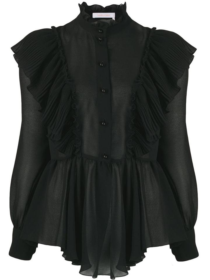 See By Chloé Neo-victorian Ruffled Blouse - Black