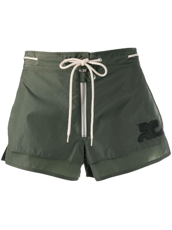 Courrèges Short Shorts - Green