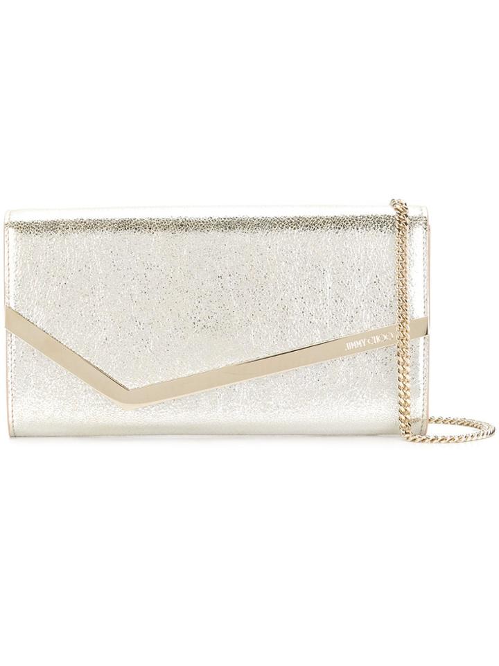 Jimmy Choo Champagne Emmie Clutch Bag - Metallic