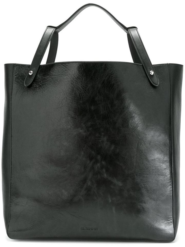 Jil Sander 'bridle' Tote, Adult Unisex, Black, Lamb Skin