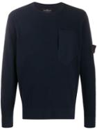 Stone Island Shadow Project Lightweight Logo Patch Sweatshirt - Blue
