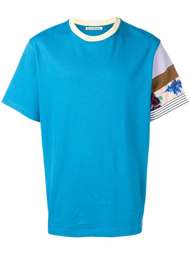 Acne Studios Printed Sleeve T-shirt - Blue