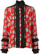 Dodo Bar Or - Embellished Paisley Top - Women - Silk - 44, Black, Silk