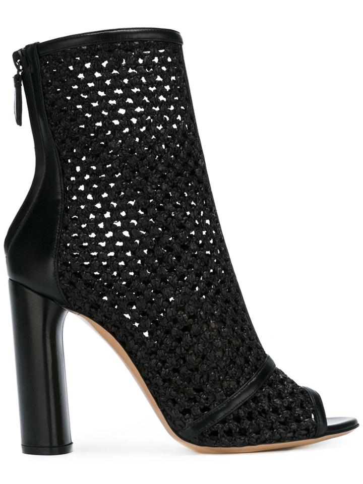 Casadei Caged Knit Daytime Boots - Black