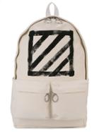 Off-white Brushed Diagonals Backpack