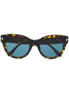Tom Ford Eyewear Lou Soft-round Frame Sunglasses - Brown