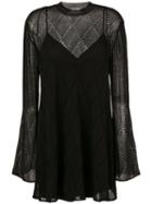 Mcq Alexander Mcqueen - Mini Dress - Women - Polyamide/polyester/wool - S, Black, Polyamide/polyester/wool