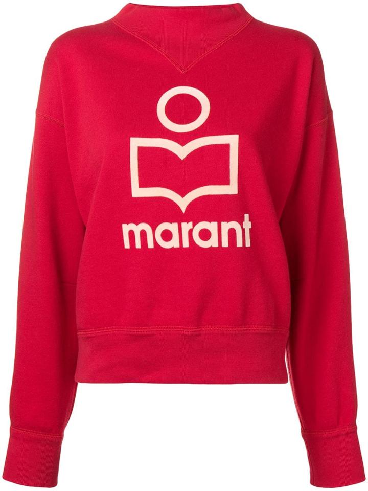 Isabel Marant Étoile Mock Neck Logo Jumper - Red