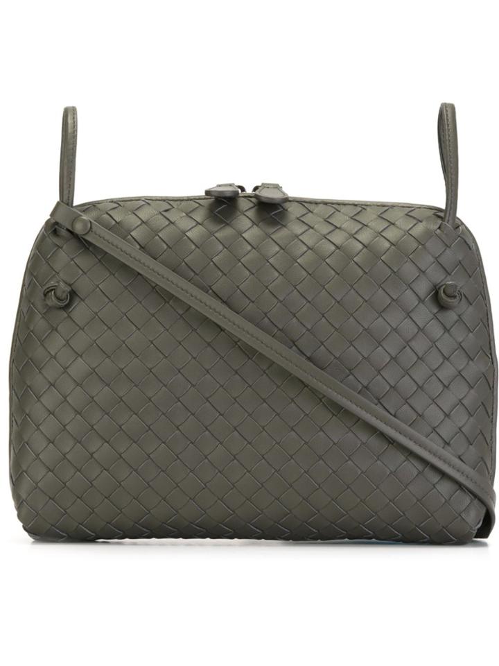 Bottega Veneta Woven Cross Body Bag - Grey
