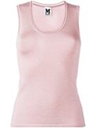 M Missoni Fine-knit Tank Top, Women's, Size: 38, Pink/purple, Polyamide/metallized Polyester/spandex/elastane