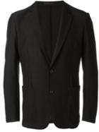 Armani Collezioni Two Button Blazer, Men's, Size: 52, Black, Polyester/spandex/elastane