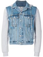 Gcds Jersey Mesh Denim Jacket - Blue