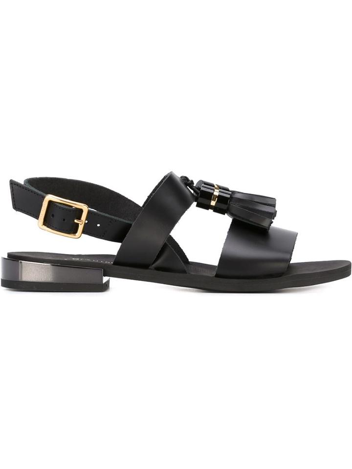 L'autre Chose Tassel Detail Flat Sandals