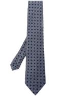 Etro Geometric Embroidered Tie - Blue
