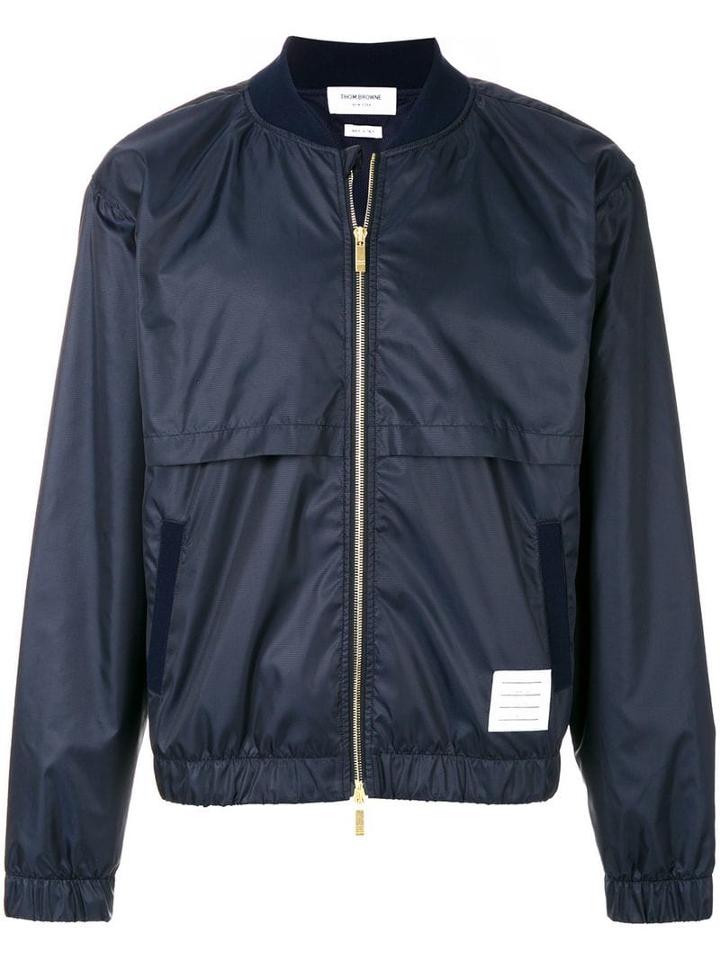 Thom Browne Center-back 4-bar Ripstop Bomber - Blue