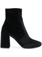 Prada Chunky Heel Ankle Boots - Black