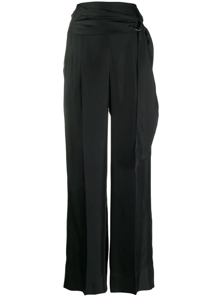 Brunello Cucinelli Wide Leg High Waisted Trousers - Black