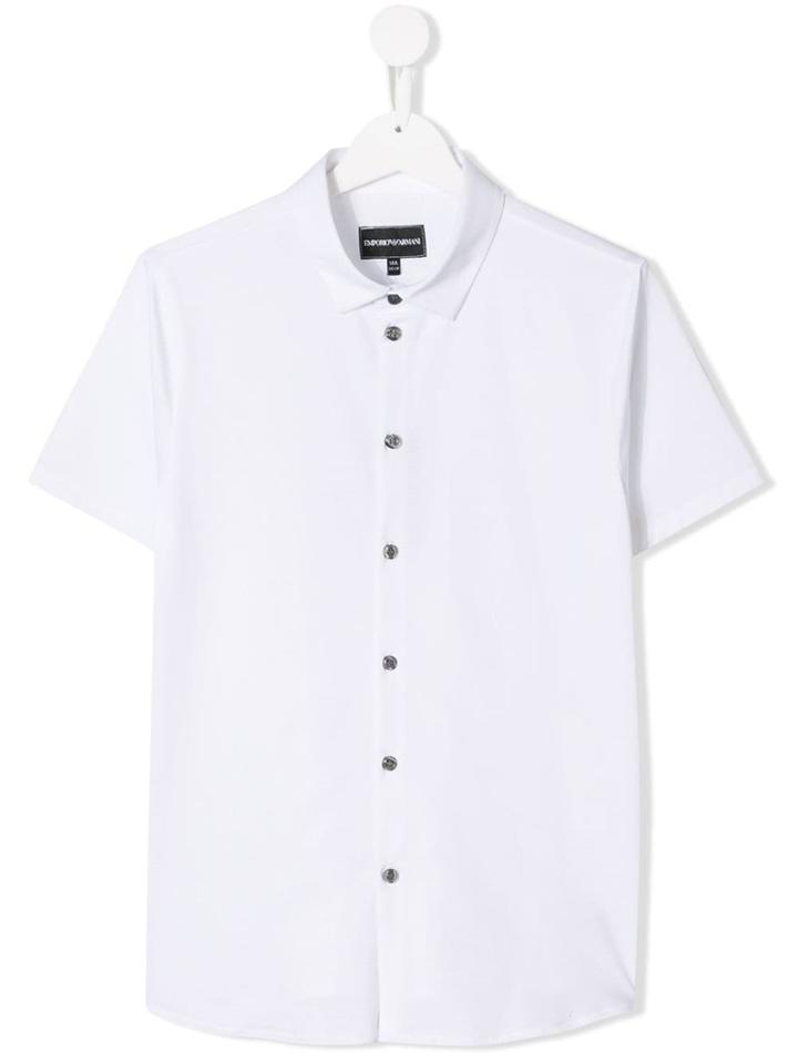 Emporio Armani Kids Teen Plain Shirt - White