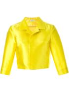 P.a.r.o.s.h. Cropped Jacket, Women's, Size: Xs, Yellow/orange, Silk/polyester