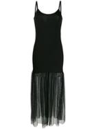 D.exterior Tulle Panel Dress - Black