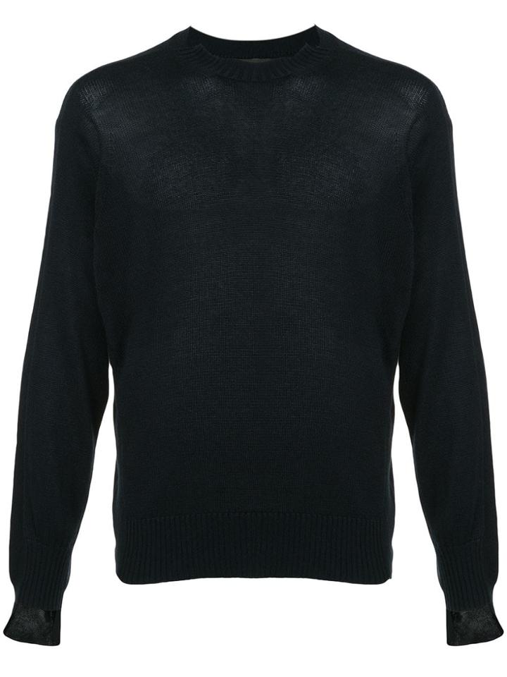 Maison Flaneur Fine Knit Sweater - Blue