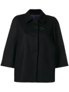 Fay Cropped Sleeve Coat - Black