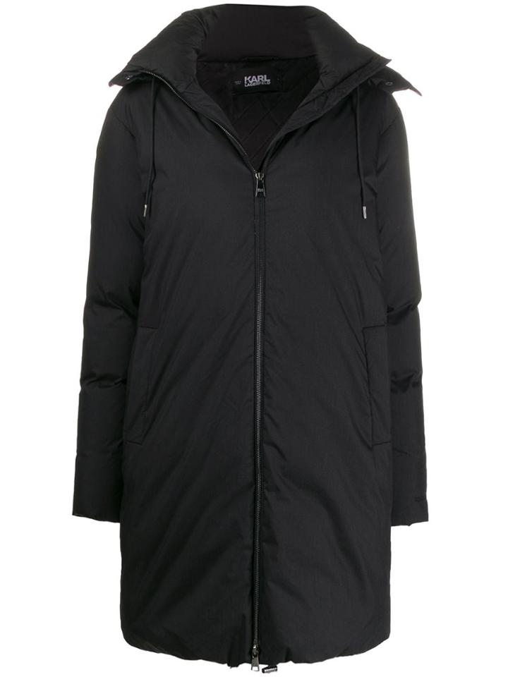 Karl Lagerfeld Karl X Carine Puffer Coat - Black